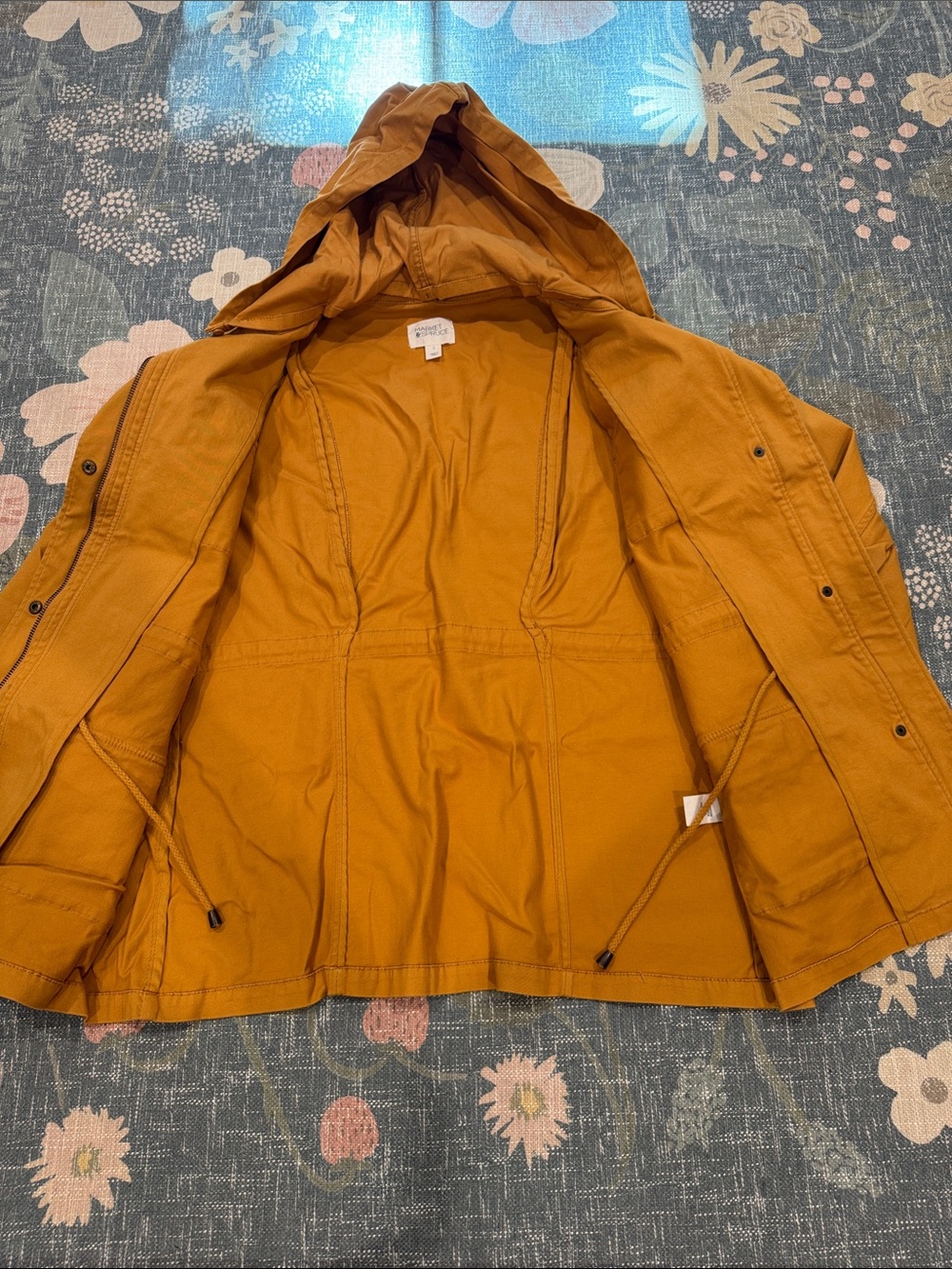 Market & Spruce Utility Cargo Jacket with Removable Hood Sz L - Picture 3 of 4